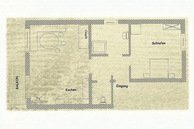 Grundriss - Ferienwohnung Buntspecht, Ferienwohnung in Radstadt, Hacklgut